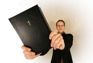 Faith or Insanity (Pastor with Bible)